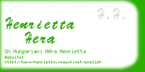 henrietta hera business card